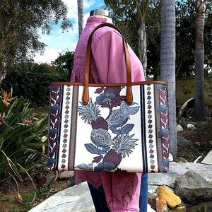 TORY BURCH TROPICAL KERRINGTON TOTE LAPTOP BAG TRAVEL WORK VACATION SCHOOL
